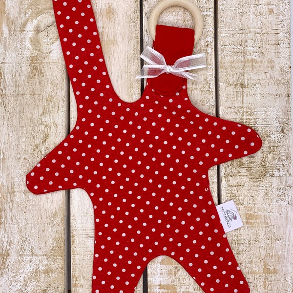 Teether cloth - Red dots