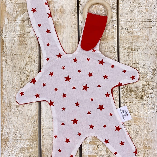 Teether cloth - Red stars