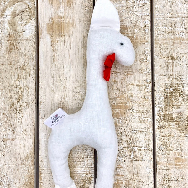 Linen Baby giraffe soft toy