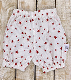 Baby Shorts - Red stars, 3-6 Months