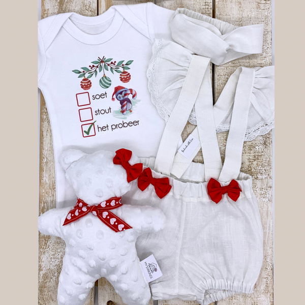 Xmas suspender pre-packed box, 0-3 Months