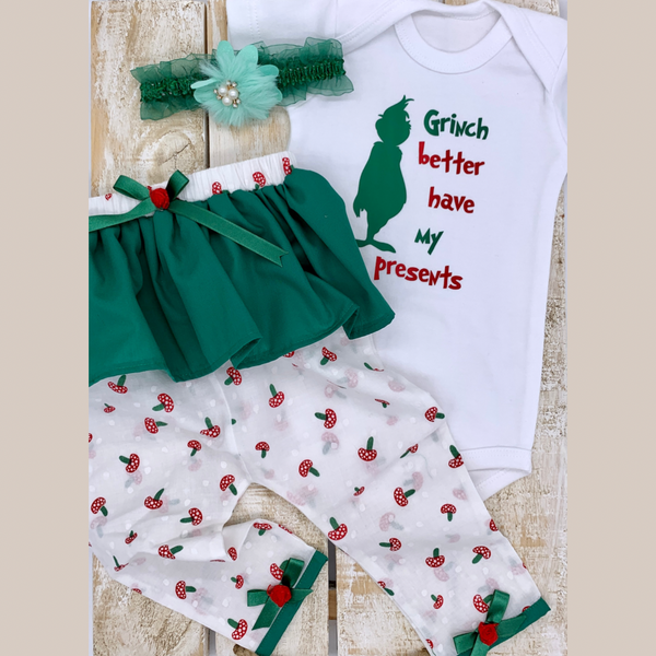 Xmas Grinch box, 3 - 6 Months