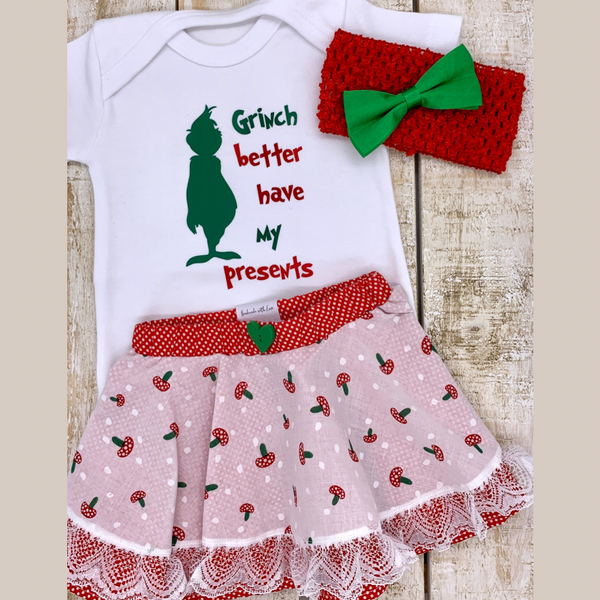 Grinch Xmas box, 3-6 Months