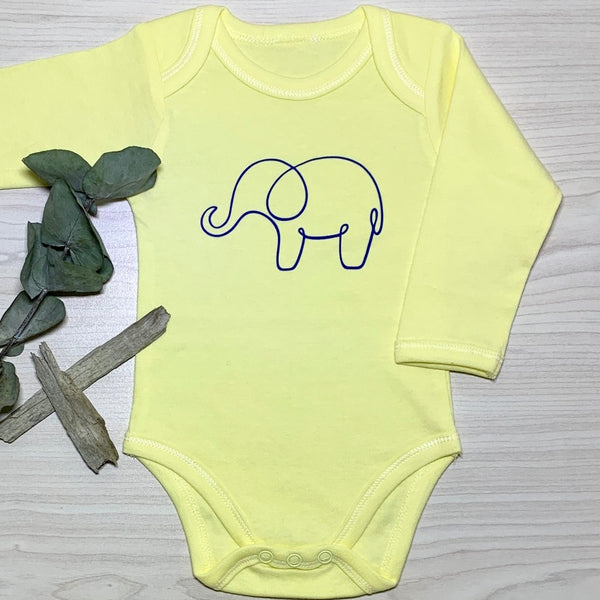 Printed baby vest - long sleeve, 0-3 Months