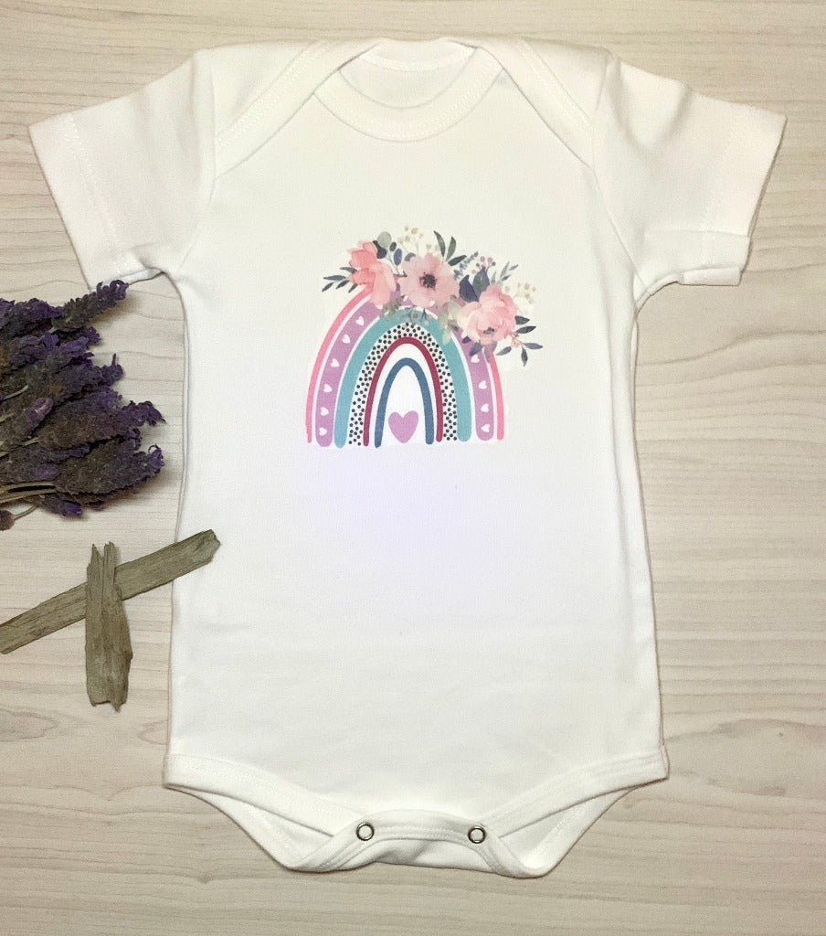 Short sleeve Vest - 3-6 Months, Boho Rainbow