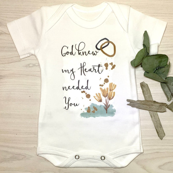 Short sleeve Vest - 0-3 Months, God knew my heart needed you