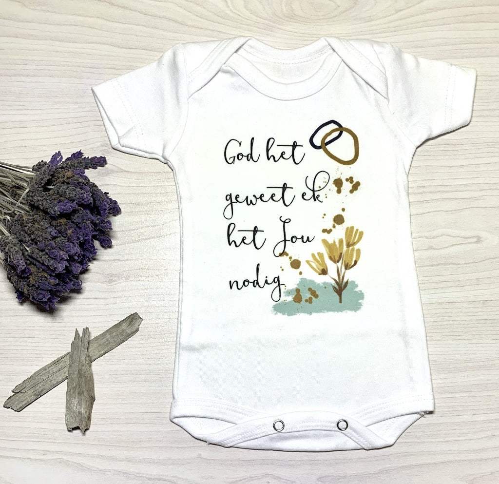 Short sleeve vest, 3-6 Months, God het geweet ek het jou nodig
