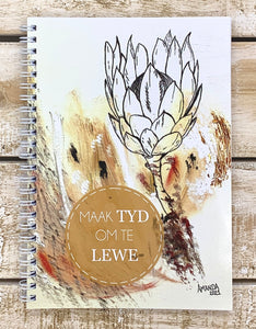 A5 Notebook - Protea "Make time for life"