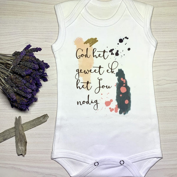 Sleeveless vest, 3-6 Months, God het geweet ek het jou nodig