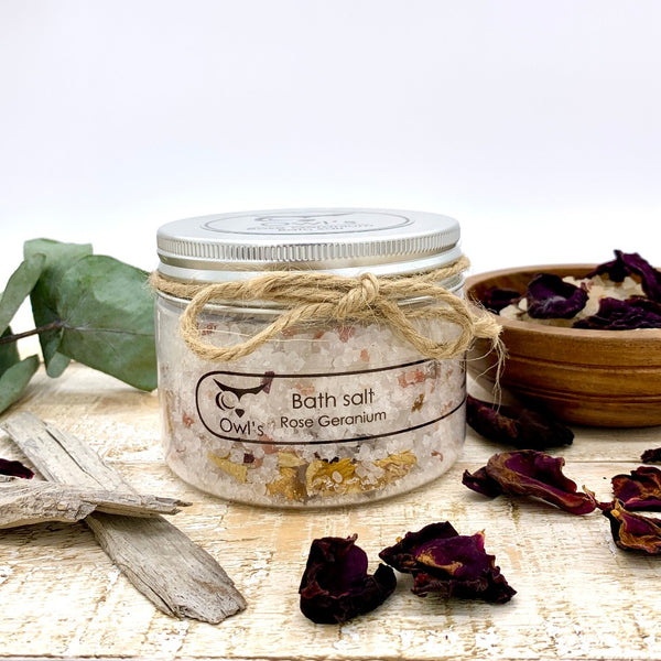 Rose Geranium Bath Salt (250g)