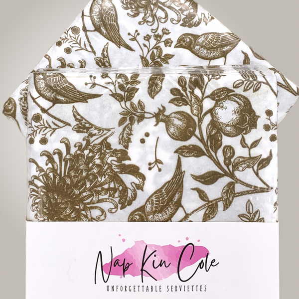 Pomegranate Birds Serviettes