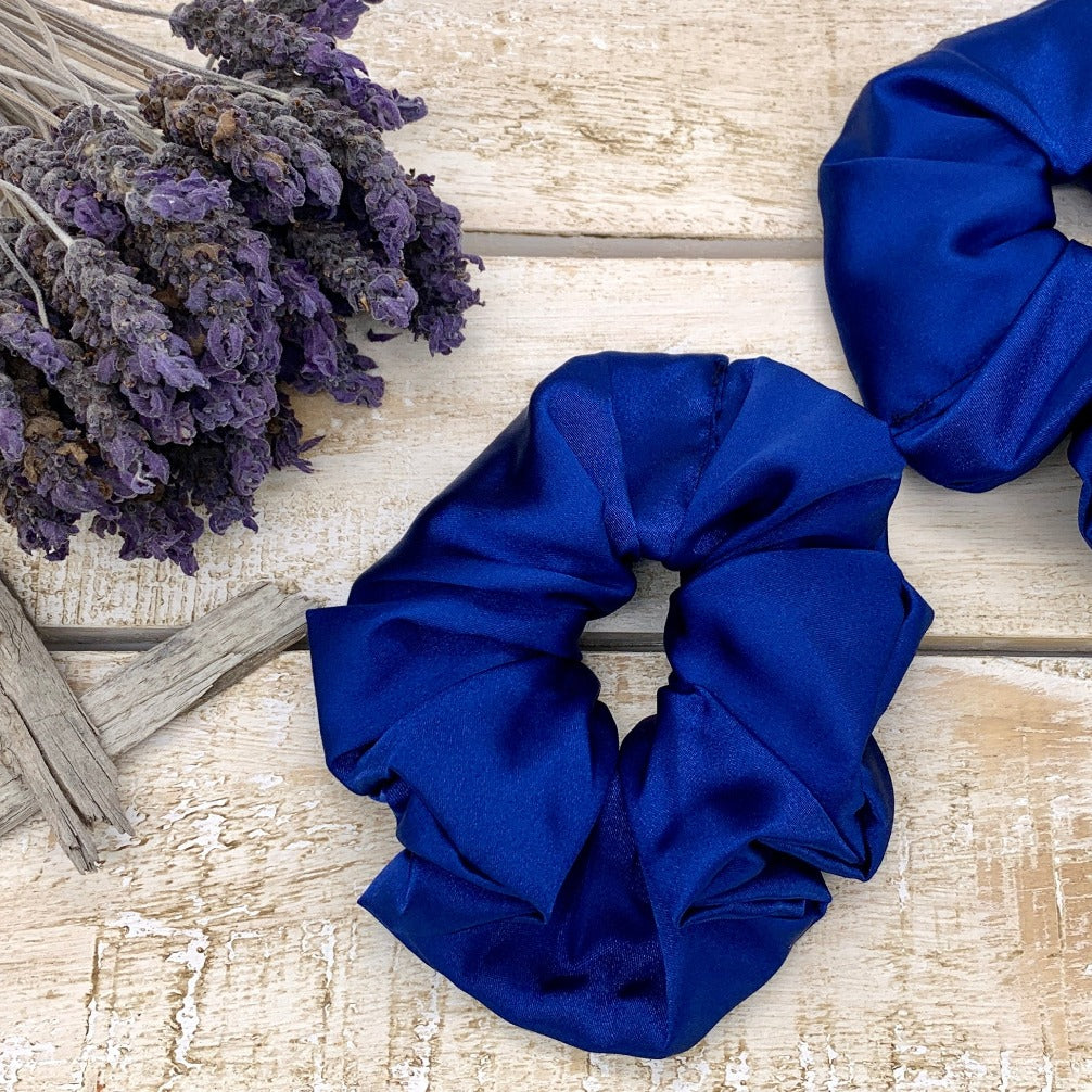 Satin Hair Scrunchie - Royal