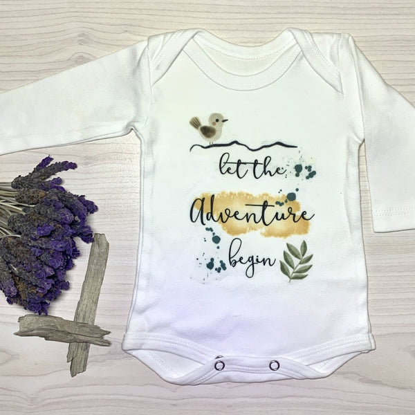 Long sleeve vest, 0-3 Months, Let the adventure begin