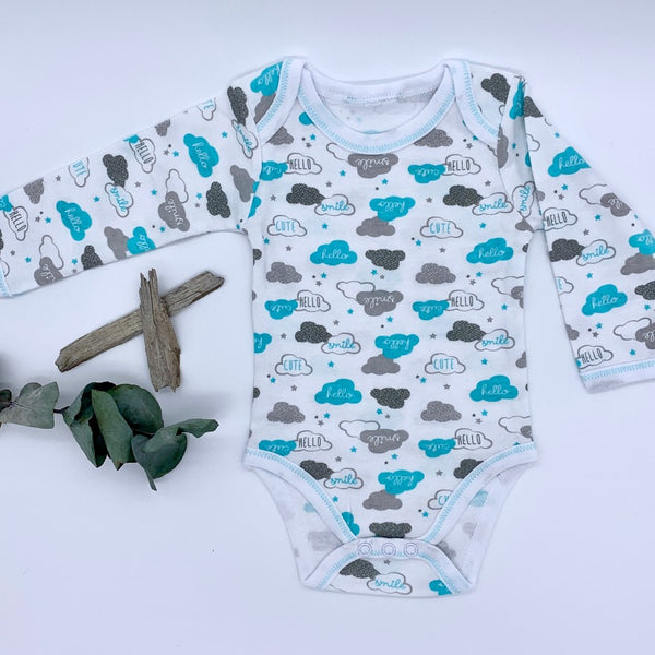 Clouds vest - long sleeve, 0-3 Months