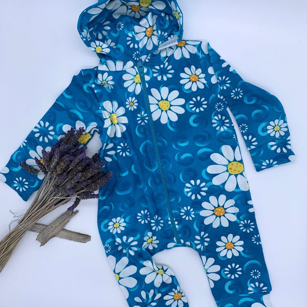 Hoodie Romper: 0-3 Months