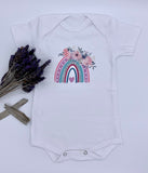 Short sleeve Vest - 0-3 Months, Boho Rainbow