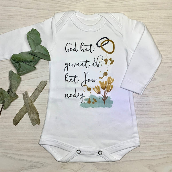 Long sleeve vest, 0-3 Months, God het geweet ek het jou nodig