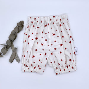 Baby Shorts - Red stars, 3-6 Months